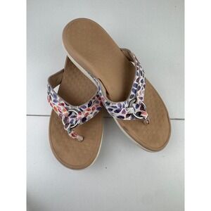Vionic Aloe‎ Floral Thong Sandals Womens Size 7 Supportive Comfort Orthotic